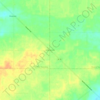 Mappa topografica Little Venice, altitudine, rilievo
