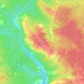 Mappa topografica Meylan, altitudine, rilievo