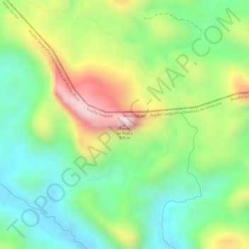 Mappa topografica Ponta de Pedra, altitudine, rilievo