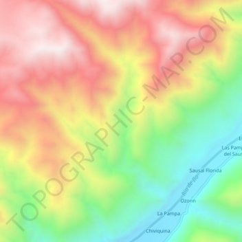 Mappa topografica Provincia de Ilo, altitudine, rilievo
