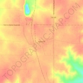 Mappa topografica Maryneal, altitudine, rilievo