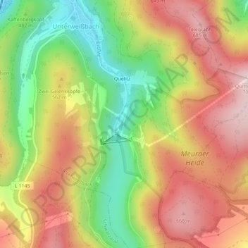 Mappa topografica Am Betreiberweg, altitudine, rilievo