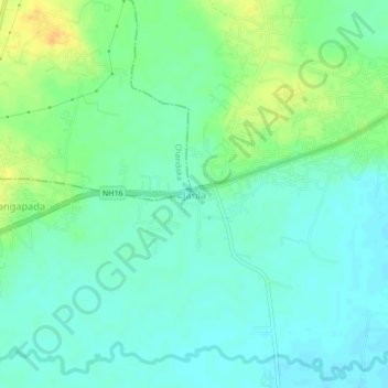 Mappa topografica Janla, altitudine, rilievo