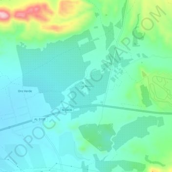 Mappa topografica Los Yesos, altitudine, rilievo