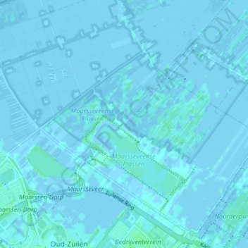 Mappa topografica Molenpolder, altitudine, rilievo