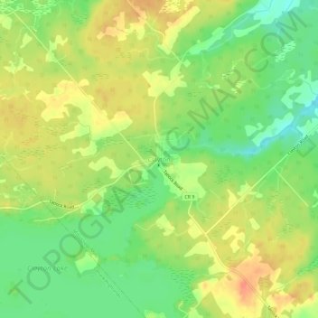 Mappa topografica Clayton, altitudine, rilievo