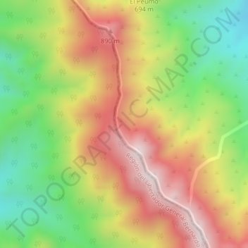Mappa topografica Quilamuta, altitudine, rilievo