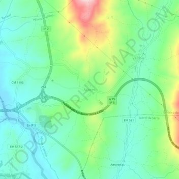 Mappa topografica Açores, altitudine, rilievo
