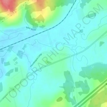 Mappa topografica Penobsquis, altitudine, rilievo
