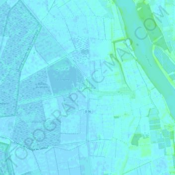 Mappa topografica Le Sambuc, altitudine, rilievo