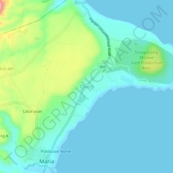 Mappa topografica Olang, altitudine, rilievo