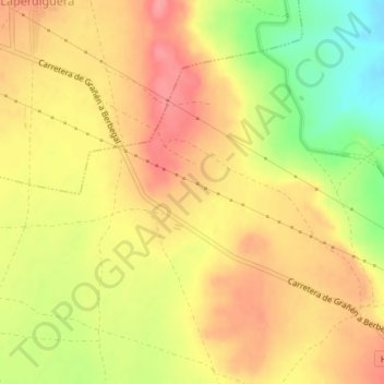 Mappa topografica Chabre, altitudine, rilievo