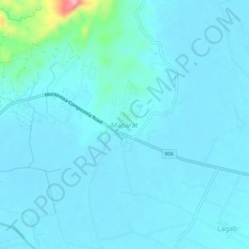 Mappa topografica Maparat, altitudine, rilievo