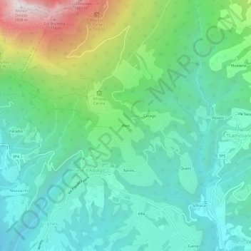 Mappa topografica Plois, altitudine, rilievo