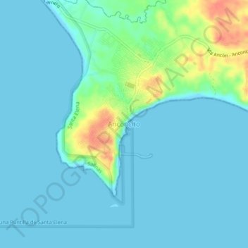 Mappa topografica Anconcito, altitudine, rilievo