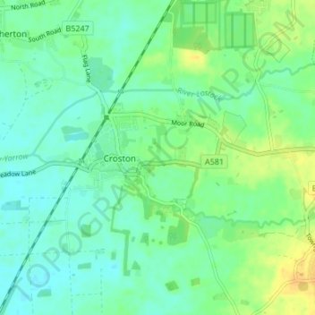 Mappa topografica Cock Robin, altitudine, rilievo