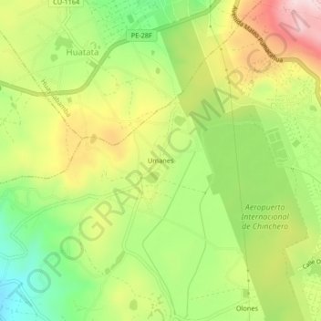 Mappa topografica Umanes, altitudine, rilievo