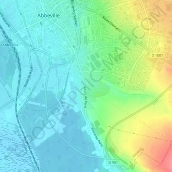 Mappa topografica Château de Bagatelle, altitudine, rilievo