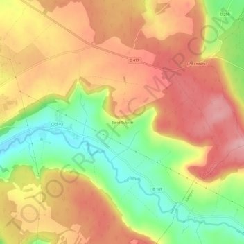 Mappa topografica Saint-Sulpice, altitudine, rilievo