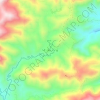 Mappa topografica Montabiong, altitudine, rilievo