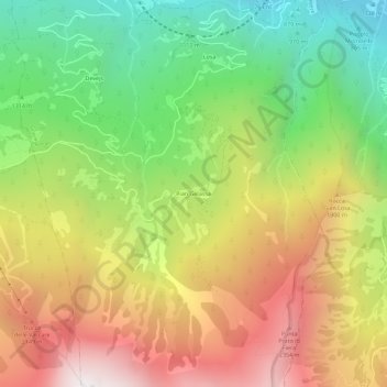 Mappa topografica Pian Gelassa, altitudine, rilievo