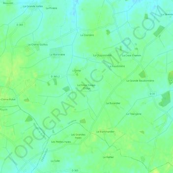 Mappa topografica La Fosse Coupe-Choux, altitudine, rilievo