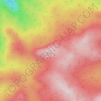 Mappa topografica Flat Iron Mountain, altitudine, rilievo