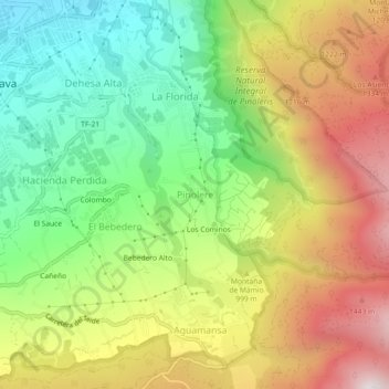 Mappa topografica Pinolere, altitudine, rilievo