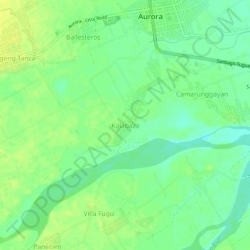 Mappa topografica Kalabaza, altitudine, rilievo