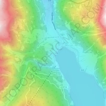 Mappa topografica Froia, altitudine, rilievo