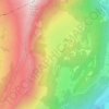Mappa topografica Malga Valfredda, altitudine, rilievo