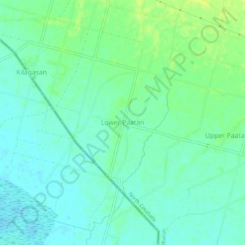 Mappa topografica Lower Paatan, altitudine, rilievo