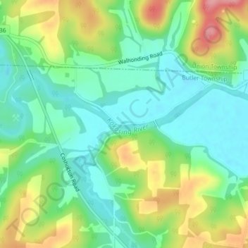 Mappa topografica Zuck, altitudine, rilievo