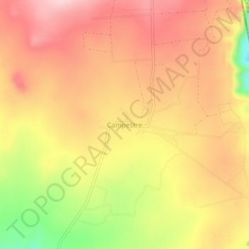 Mappa topografica Campestre, altitudine, rilievo