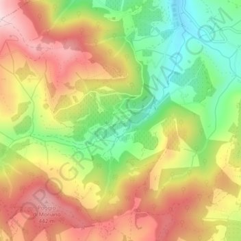 Mappa topografica Castiglionchio, altitudine, rilievo