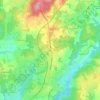 Mappa topografica Raty, altitudine, rilievo