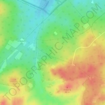 Mappa topografica Twickel, altitudine, rilievo