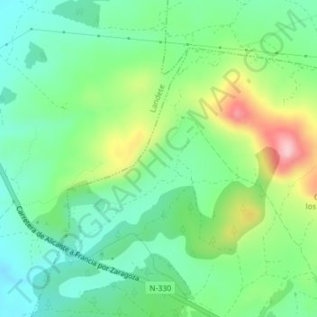 Mappa topografica Hoya del Portillo, altitudine, rilievo