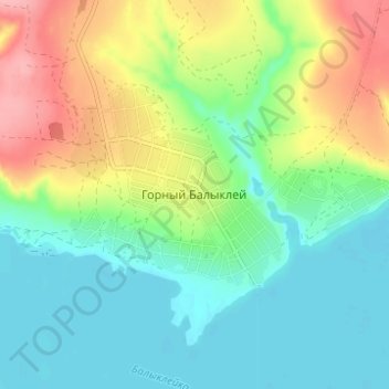 Mappa topografica Горный Балыклей, altitudine, rilievo