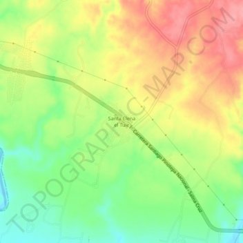 Mappa topografica Santa Elena el Tule, altitudine, rilievo