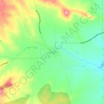 Mappa topografica Garade, altitudine, rilievo