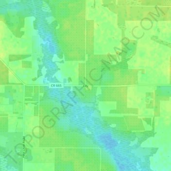 Mappa topografica Lily, altitudine, rilievo