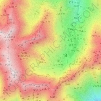 Mappa topografica Circo de Gredos, altitudine, rilievo