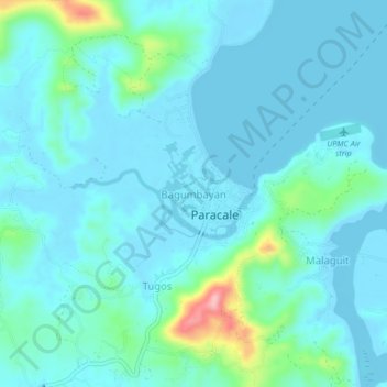 Mappa topografica Bagumbayan, altitudine, rilievo