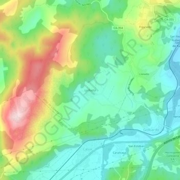 Mappa topografica La Busta, altitudine, rilievo