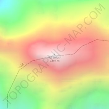 Mappa topografica Haramosh, altitudine, rilievo