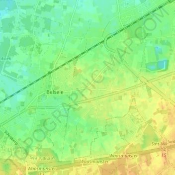 Mappa topografica Dekpriem, altitudine, rilievo