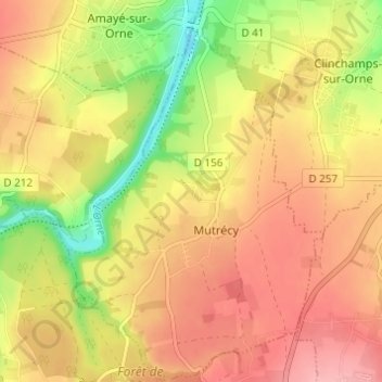 Mappa topografica La Vallée, altitudine, rilievo