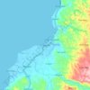 Mappa topografica Tuburan, altitudine, rilievo