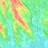 Mappa topografica Ogliano, altitudine, rilievo